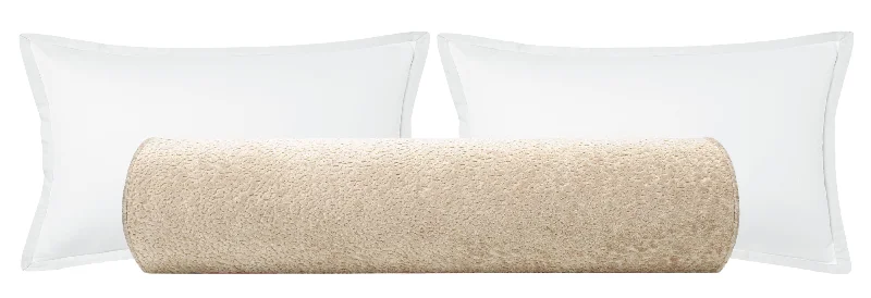 Memory Foam Bolsters for Back Support in BedTHE BOLSTER :: 9" X 48" FELINE CUT VELVET // CAMEO