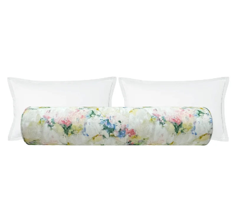 Bolsters for Sewing Rooms to Keep the Sewist ComfortableTHE BOLSTER :: WATERCOLOR FLORAL // POWDER BLUE