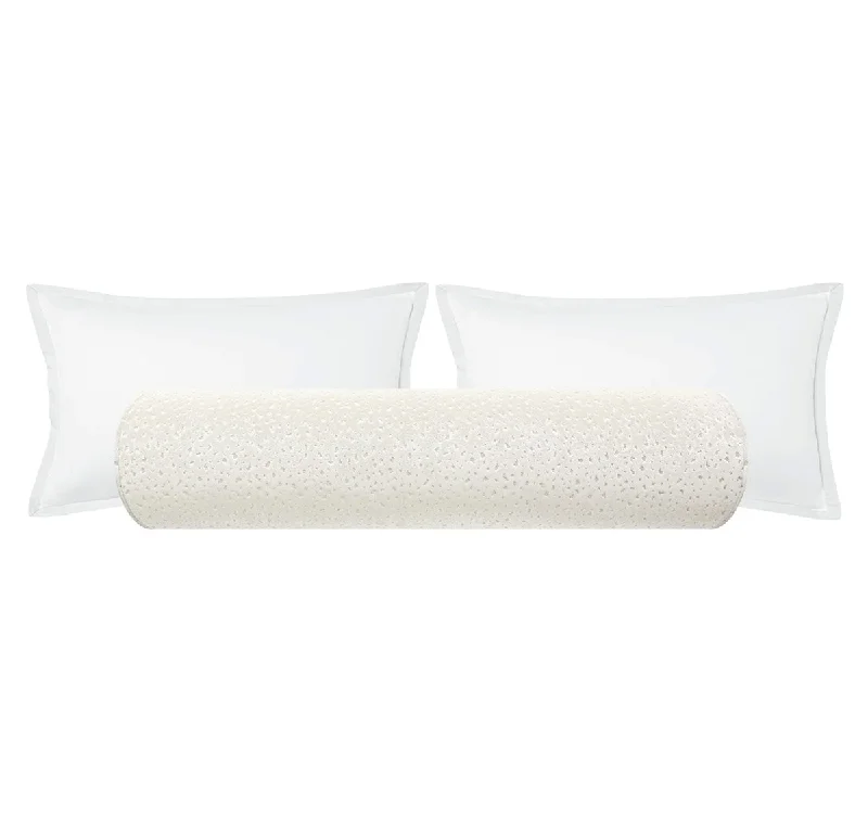 Soft Bolsters for Comfortable TV Watching on the CouchTHE BOLSTER :: ANTELOPE CUT VELVET // ALABASTER