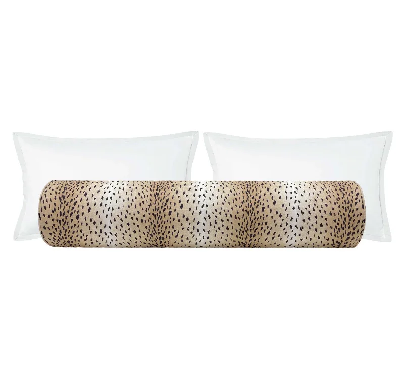 Bolsters for Reiki Sessions to Create a Comfortable EnvironmentTHE BOLSTER :: ANTELOPE LINEN PRINT // EBONY