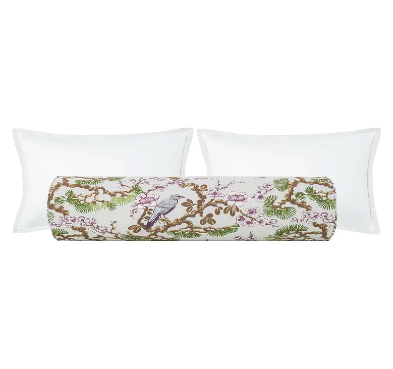 Bolsters for Gothic - Inspired Decor to Create a Mysterious AmbianceTHE BOLSTER :: TRELLIS LINEN PRINT  // FERN