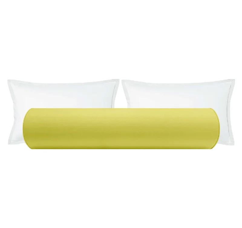 Bolsters for Minimalist Decor to Add a Touch of ComfortTHE BOLSTER :: CLASSIC LINEN // CHARTREUSE