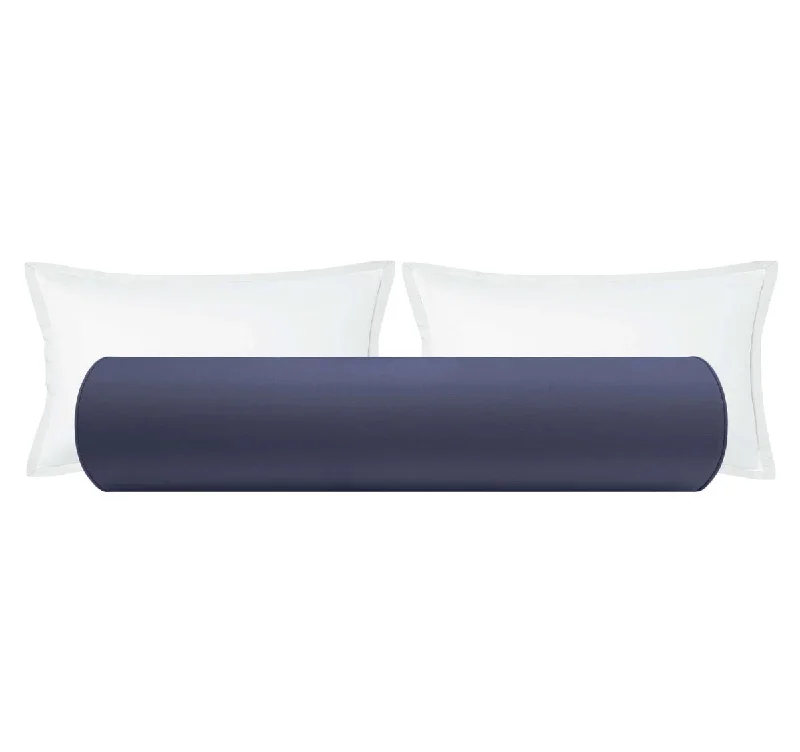 Bolsters for Acupuncture Sessions to Keep Patients ComfortableTHE BOLSTER :: CLASSIC LINEN // NAVY BLUE