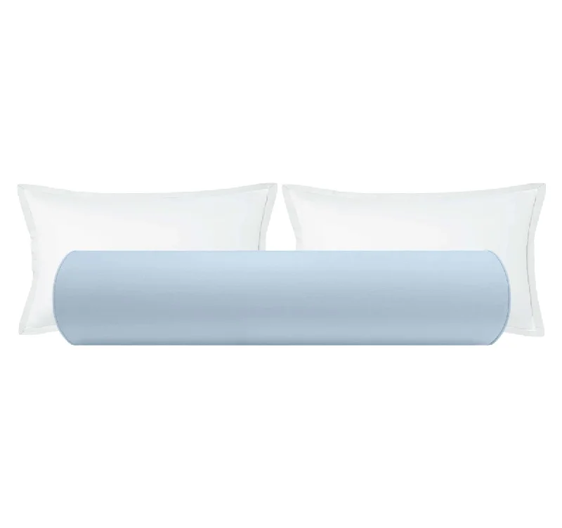 Soft Bolsters for Comfortable TV Watching on the CouchTHE BOLSTER :: CLASSIC LINEN // POWDER BLUE