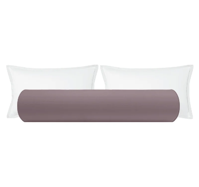 Decorative Bolsters with Embroidered Patterns for BedroomTHE BOLSTER :: CLASSIC LINEN // SMOKEY AMETHYST