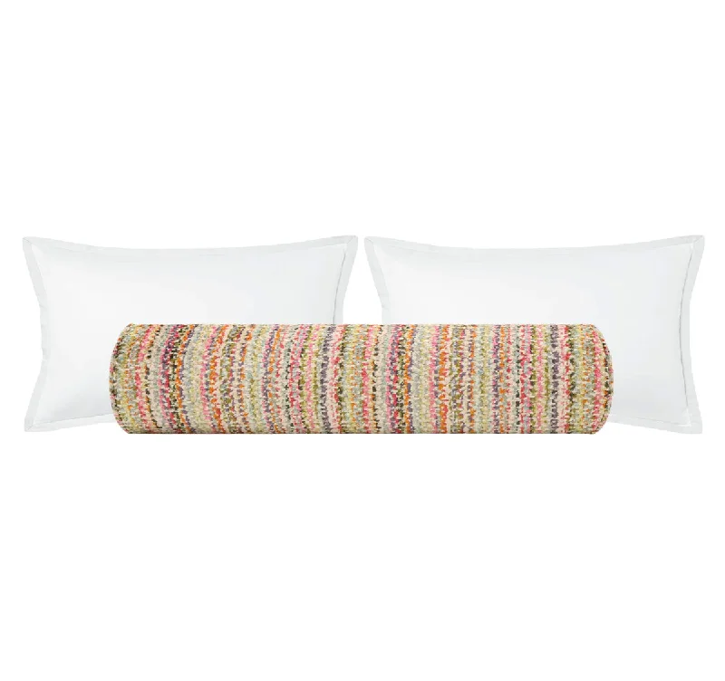 Bolsters for Guest Beds to Make Guests Feel at HomeTHE BOLSTER :: CONFETTI CUT VELVET // MULTI