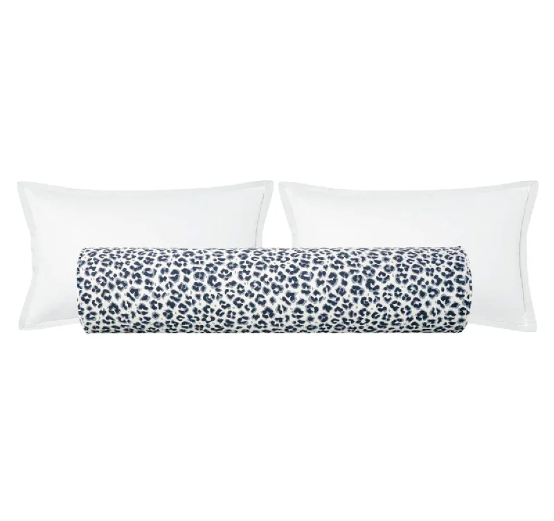 Bolsters for Toddlers' Nap Time to Keep Them SecureTHE BOLSTER :: COUGAR LINEN PRINT // NAVY BLUE