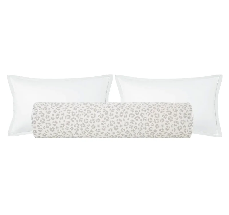 Bolsters for Guest Beds to Make Guests Feel at HomeTHE BOLSTER :: COUGAR LINEN PRINT // STONE