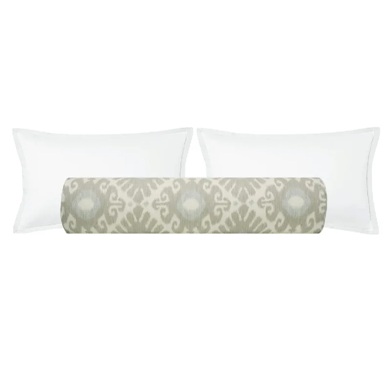 Bolsters for Mid - Century Modern Decor to Add ComfortTHE BOLSTER :: EAST HAMPTON IKAT // STONE