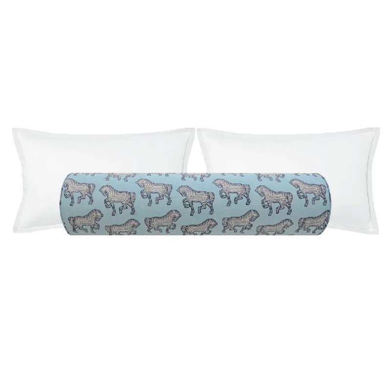 Bolsters for Meditation to Provide Comfortable SeatingTHE BOLSTER :: FAUBOURG // BLUE | SCHUMACHER