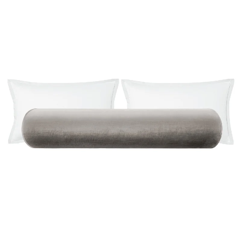 Bolsters for Minimalist Decor to Add a Touch of ComfortTHE BOLSTER :: FAUX SILK VELVET // CHROME