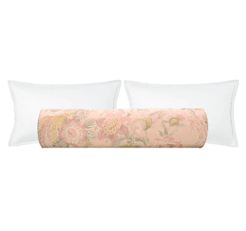 Bolsters for Cheese Tasting Gatherings to Support the BodyTHE BOLSTER :: FLORAL AVIARY PRINT // BLUSH