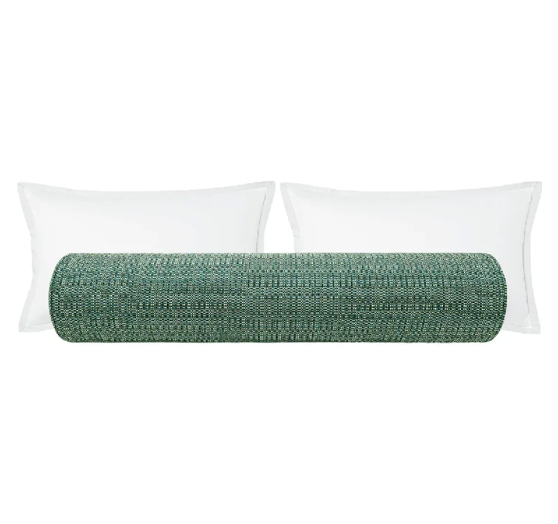 Bolsters for Card - Playing Tables to Add Comfort During GamesTHE BOLSTER :: HEPBURN TWEED // JADE