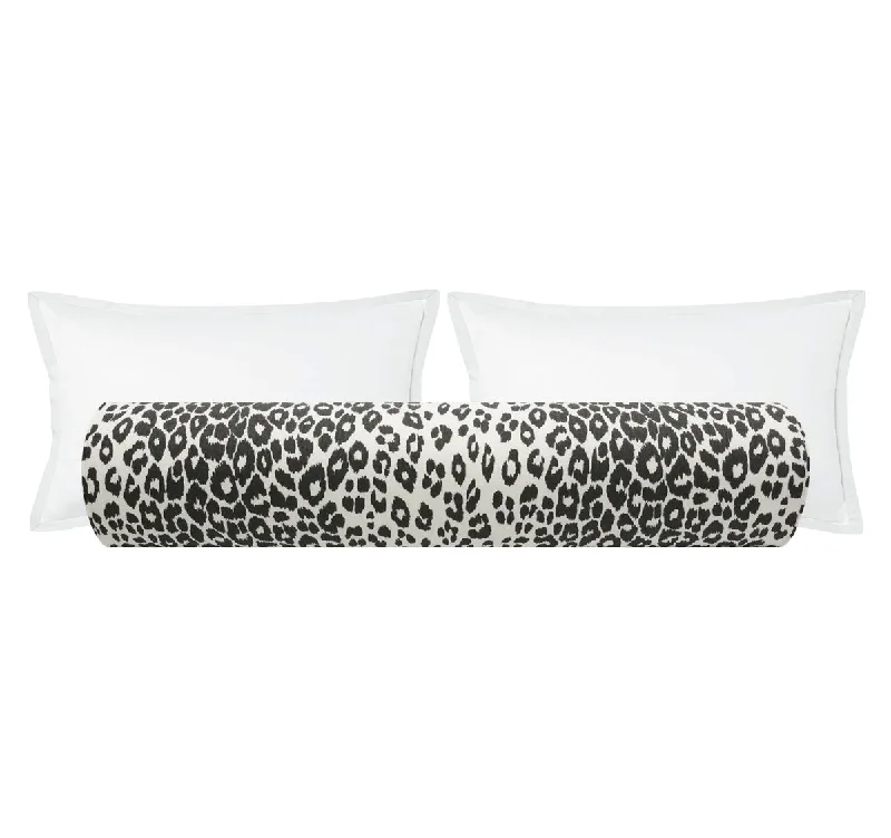 Soft Bolsters for Comfortable TV Watching on the CouchTHE BOLSTER :: ICONIC LEOPARD // GRAPHITE | SCHUMACHER