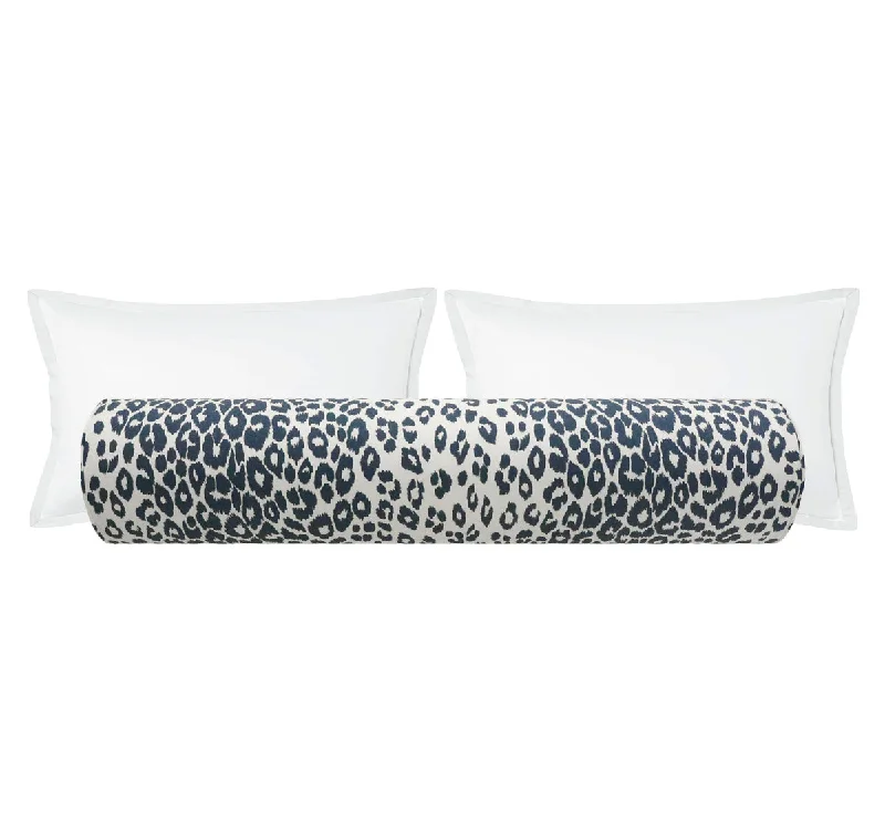 Bolsters Filled with Natural Buckwheat Hulls for a Custom FitTHE BOLSTER :: ICONIC LEOPARD // INK | SCHUMACHER