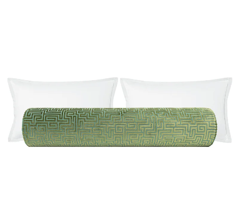 Bolsters for Post - Surgery Recovery to Support Incision AreasTHE BOLSTER :: LABYRINTH CUT VELVET // OLIVE JADE