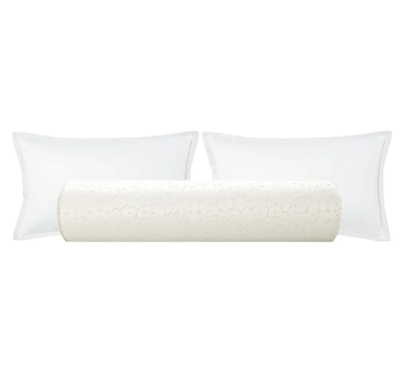 Bolsters for Rustic - Themed Bedrooms to Provide WarmthTHE BOLSTER :: LEOPARD CUT VELVET // ALABASTER