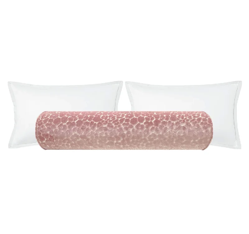 Soft Bolsters for Comfortable TV Watching on the CouchTHE BOLSTER :: LEOPARD CUT VELVET// PINK PEONY