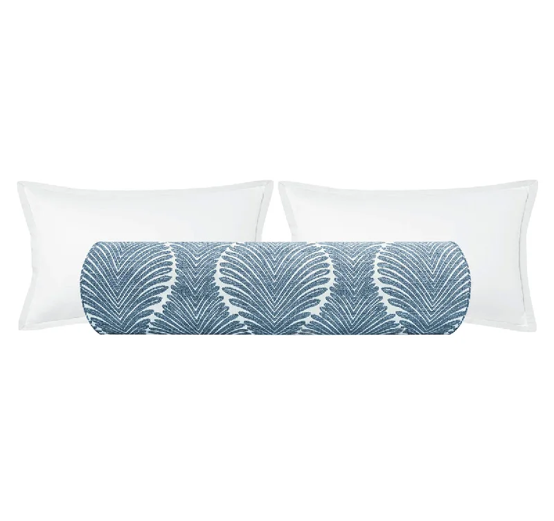 Bolsters for Rustic - Themed Bedrooms to Provide WarmthTHE BOLSTER :: MUSGROVE CHENILLE // SAPPHIRE