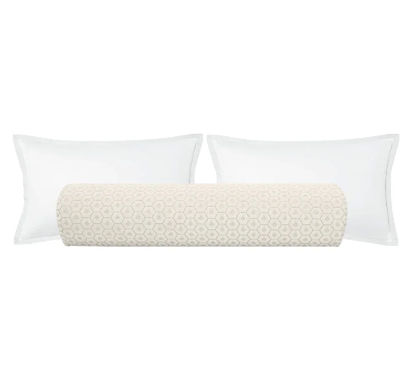 Bolsters for Hollywood Regency - Style Interiors to Enhance GlamourTHE BOLSTER :: PALOMA CUT VELVET // ALABASTER