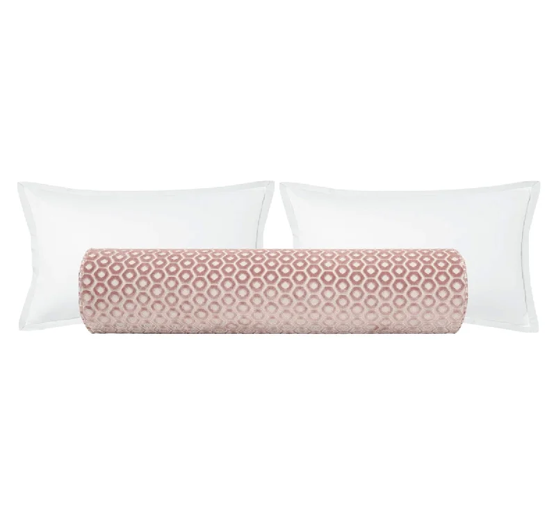 Bolsters for Gothic - Inspired Decor to Create a Mysterious AmbianceTHE BOLSTER :: PALOMA CUT VELVET // BLUSH