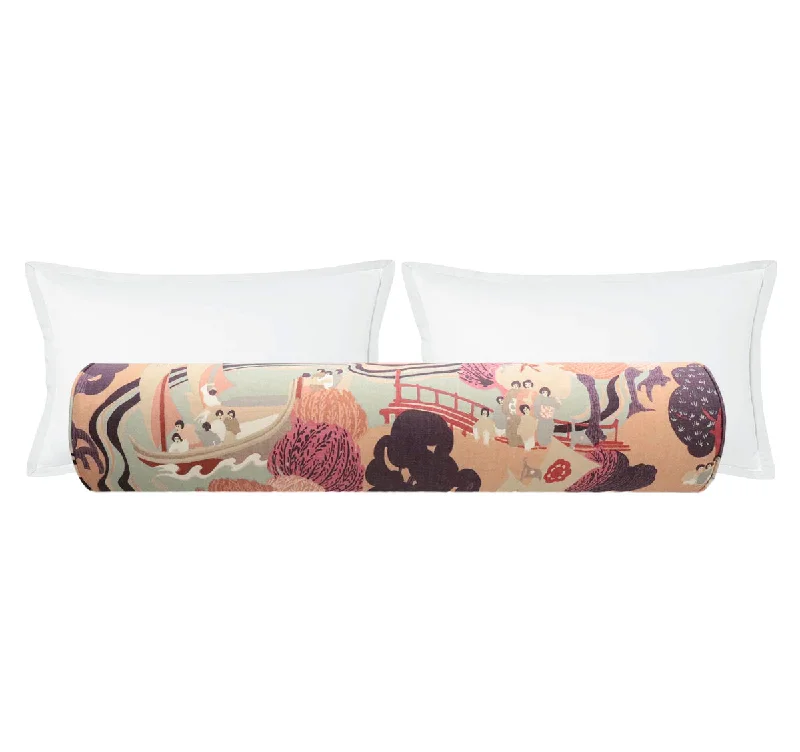 Bolsters for Hollywood Regency - Style Interiors to Enhance GlamourTHE BOLSTER :: PEARL RIVER // BLUSH | SCHUMACHER