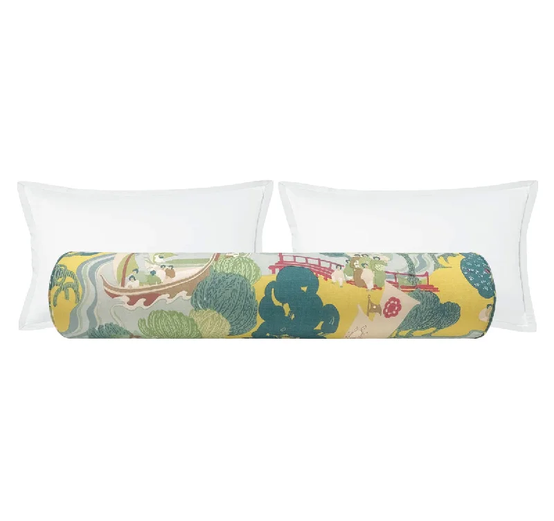 Bolsters for Feng Shui - Oriented Rooms to Promote Positive EnergyTHE BOLSTER :: PEARL RIVER // YELLOW | SCHUMACHER