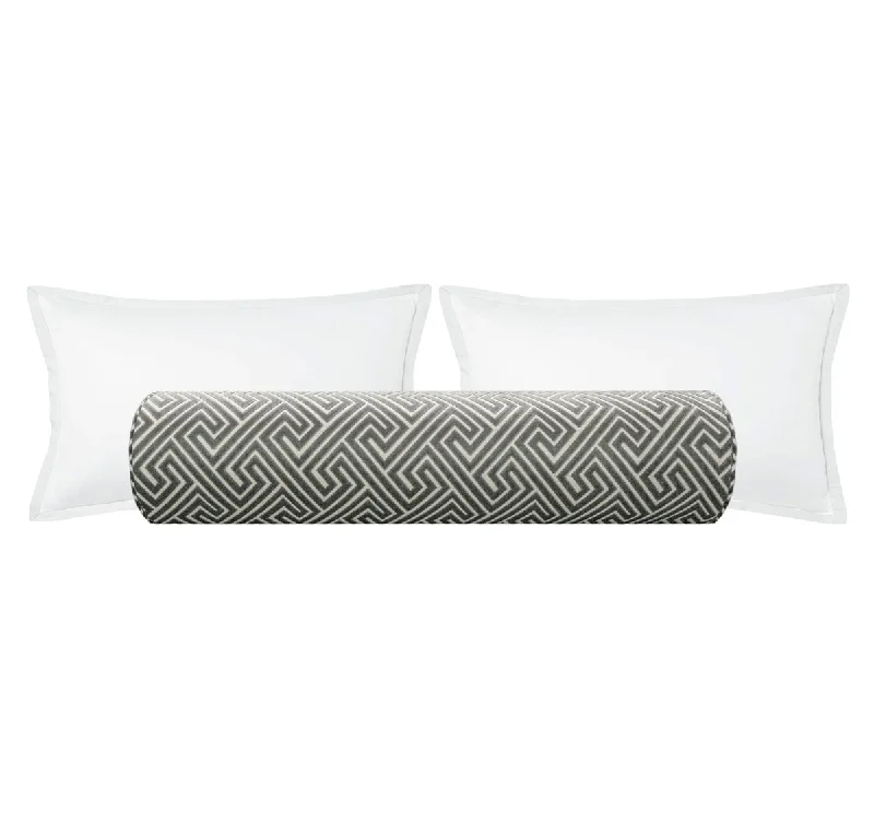 Bolsters for Meditation to Provide Comfortable SeatingTHE BOLSTER :: ROMAN CUT VELVET // GRAPHITE