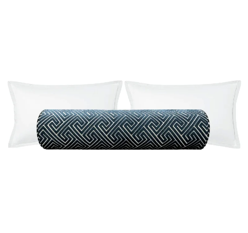 Bolsters for Pregnant Women to Alleviate Hip PainTHE BOLSTER :: ROMAN CUT VELVET // NAVY BLUE