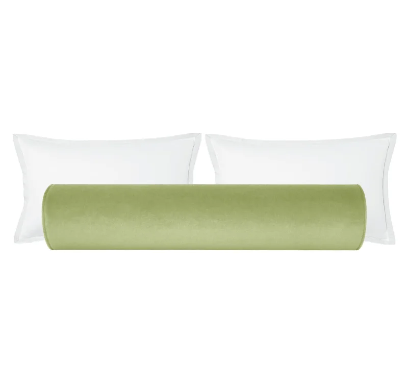 Bolsters for Coastal - Inspired Living Rooms to Create a Relaxed AtmosphereTHE BOLSTER :: SOCIETY VELVET // CELADON