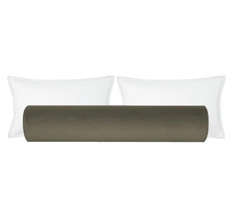 Bolsters for Guest Beds to Make Guests Feel at HomeTHE BOLSTER :: SOCIETY VELVET // GREY