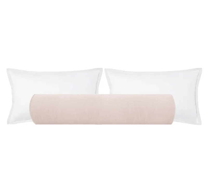 Bolsters for Minimalist Decor to Add a Touch of ComfortTHE BOLSTER :: STRIE VELVET // BALLET