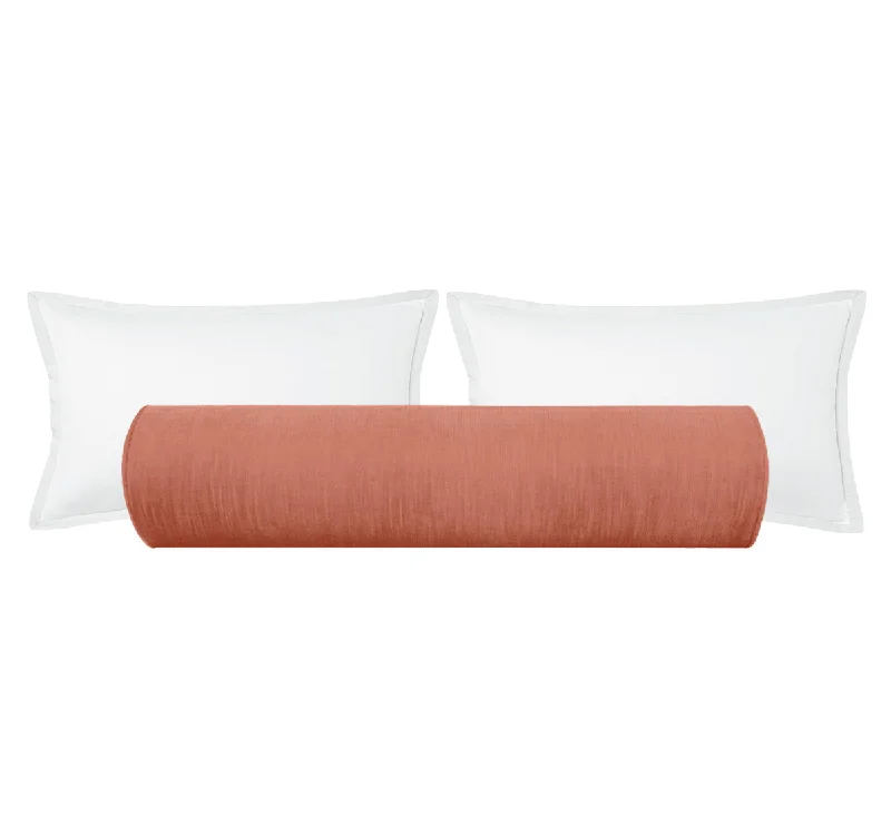 Bolsters for Tarot Reading Spaces to Add a Cozy VibeTHE BOLSTER :: STRIE VELVET // BLUSH