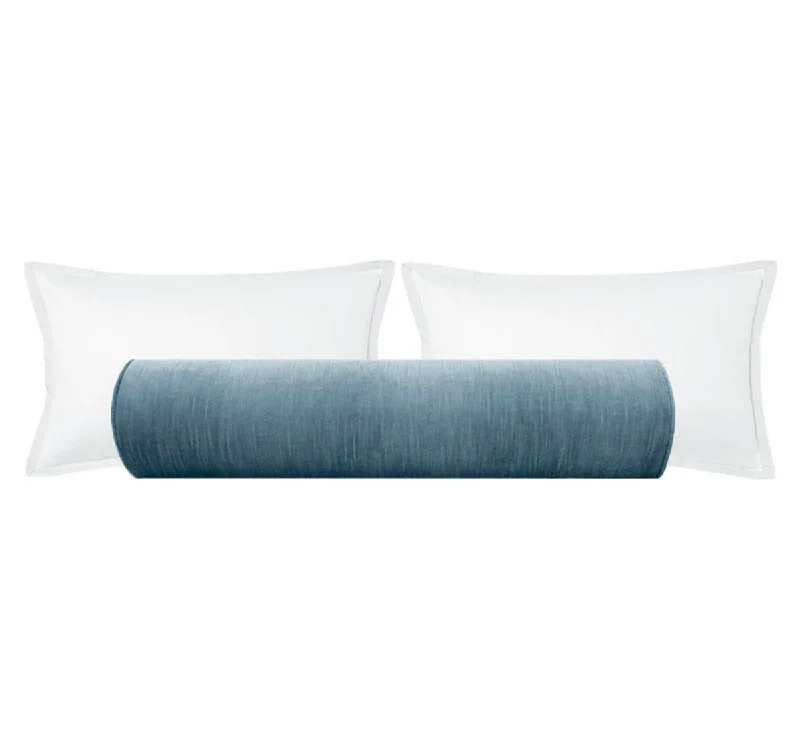 Bolsters for Cheese Tasting Gatherings to Support the BodyTHE BOLSTER :: STRIE VELVET // CHAMBRAY