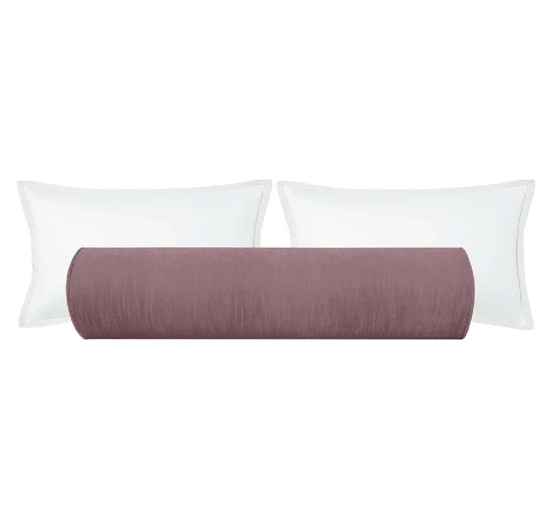 Bolsters for Outdoor Lounge Chairs to Add ComfortTHE BOLSTER :: STRIE VELVET // SMOKEY AMETHYST