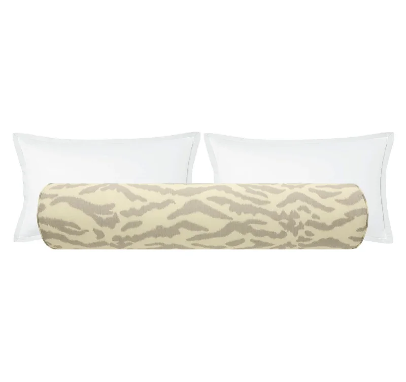 Bolsters for Sewing Rooms to Keep the Sewist ComfortableTHE BOLSTER :: TIGRIS // PEWTER | SCHUMACHER