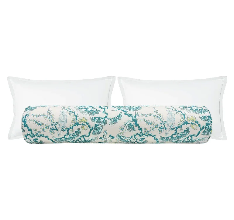 Bolsters for Board Game Sessions to Support the BodyTHE BOLSTER :: TRELLIS LINEN PRINT  // AEGEAN