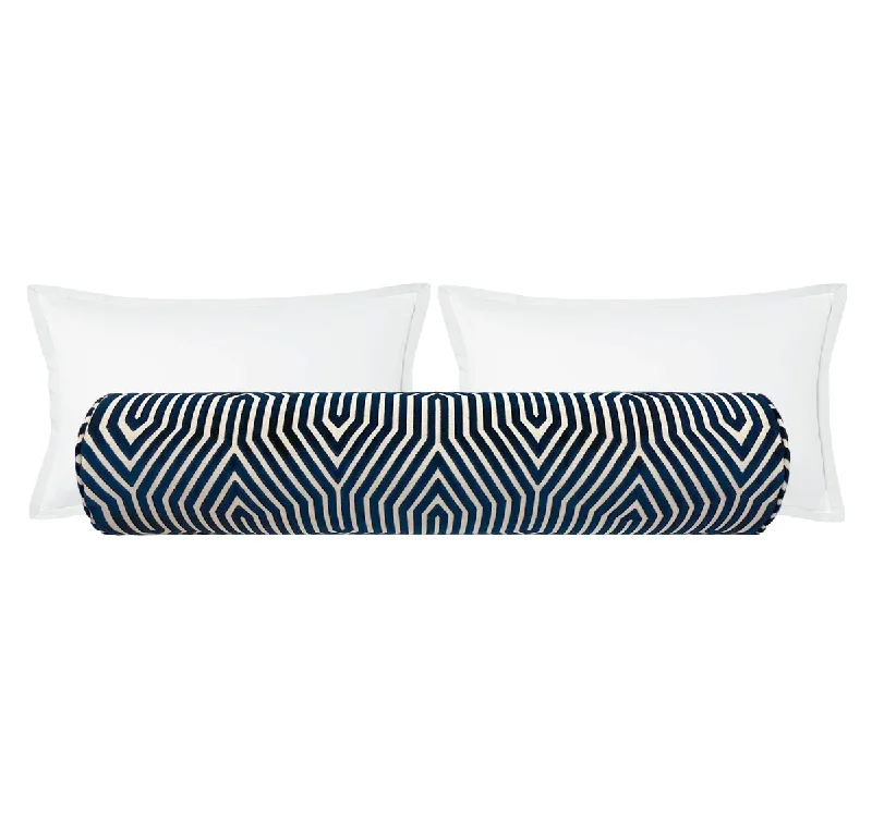 Bolsters for Massage Tables to Assist in Body PositioningTHE BOLSTER :: VANDERBILT VELVET // BLEU