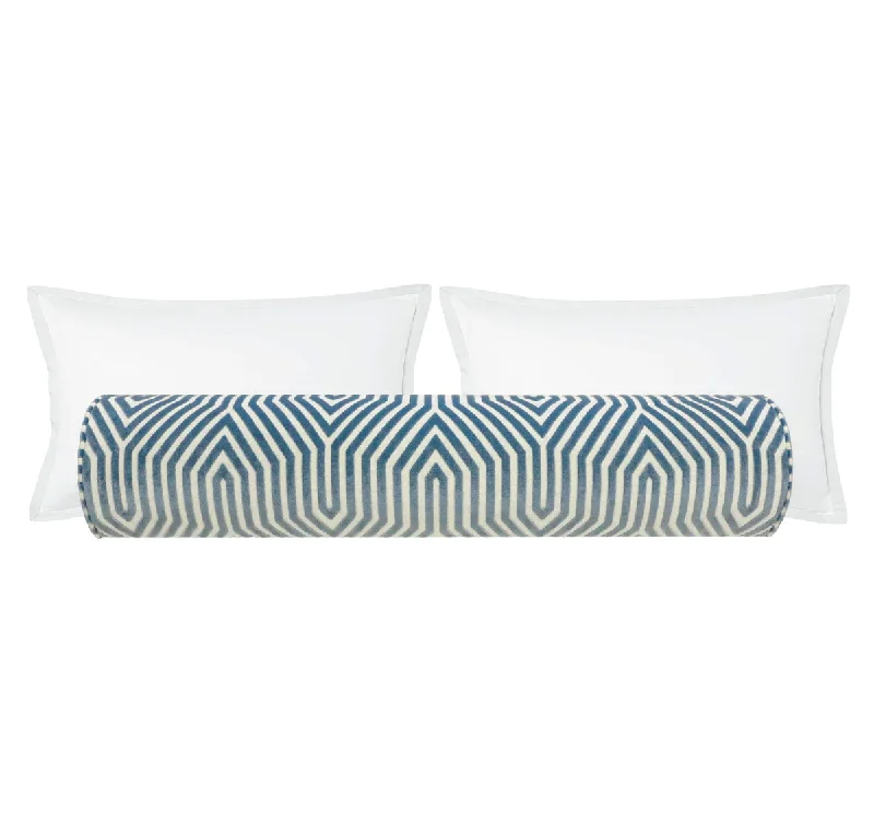 Bolsters for Massage Tables to Assist in Body PositioningTHE BOLSTER :: VANDERBILT VELVET // MARINE