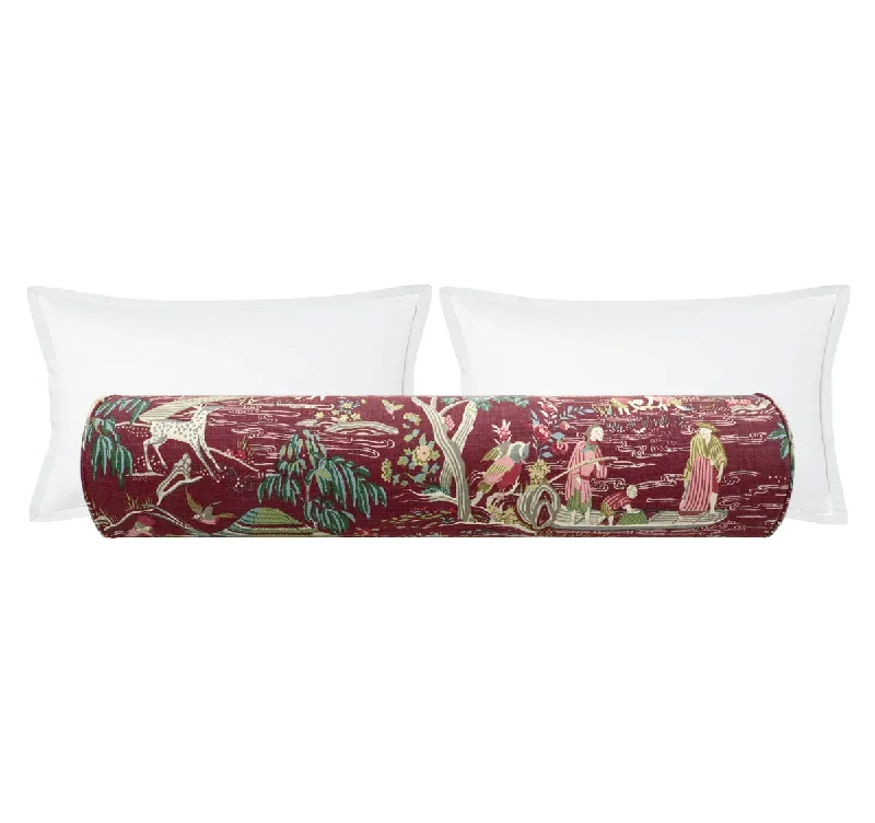 Bolsters for Rustic - Themed Bedrooms to Provide WarmthTHE BOLSTER :: YANGTZE RIVER // AUBERGINE