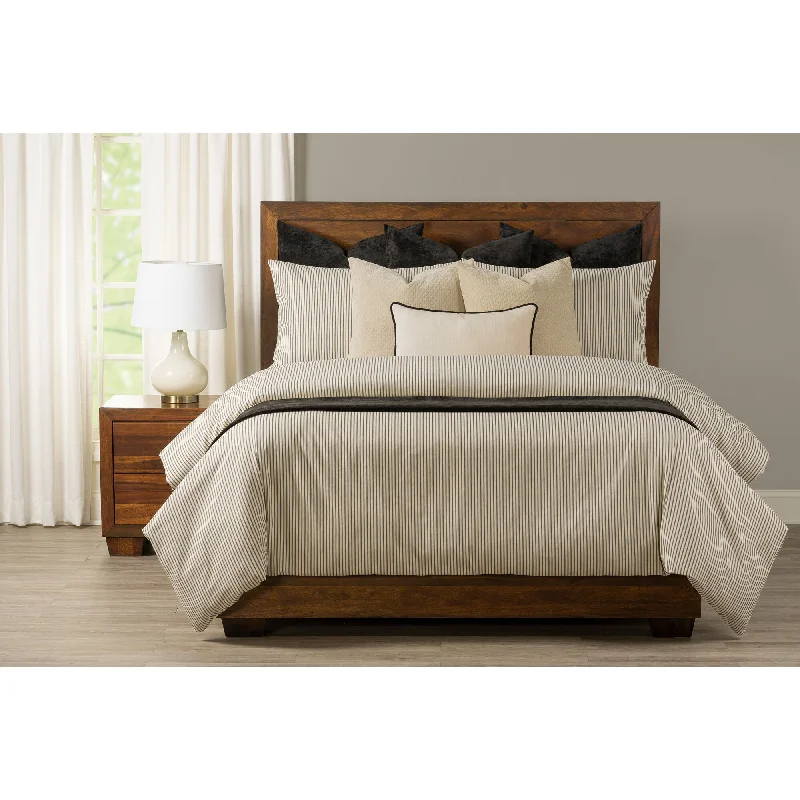 Microfiber - filled comforters that are lightweight and easy to care forTicking Stripe 11 Piece Supreme Set