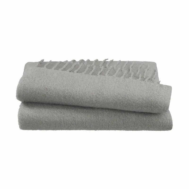 Wool blankets with natural warmth and insulationLuxury Mohair Solid Gray Throw by Vellux