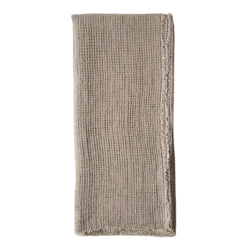 Silk blankets with a smooth and elegant touchVenice Oversized Throw by Pom Pom at Home, Taupe