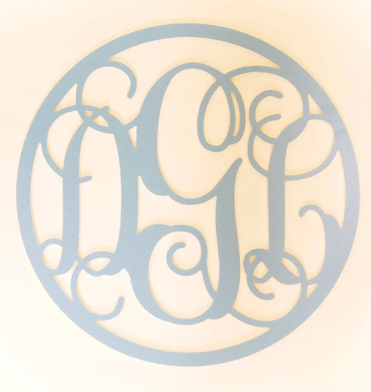 Bed skirts for beds with a curved frameWall Monogram -  Circle Script