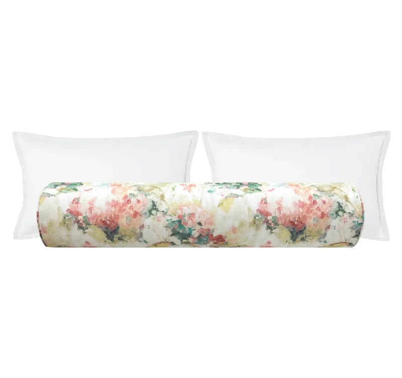 Bolsters for Hollywood Regency - Style Interiors to Enhance GlamourTHE BOLSTER :: WATERCOLOR FLORAL // FERN