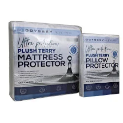 Queen - size mattresses for couples and standard bedroomsWaterproof Plush Terry Protector