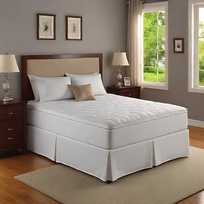 Bed skirts for air beds to make them look more like a regular bedWhite Bed Skirt 18 Inch Drop Split Corner Pleated Egyptian Cotton 1000TC